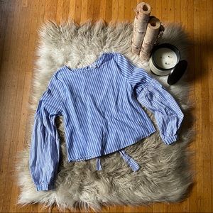 Love, Fire Tie-Back Puff Sleeve Top